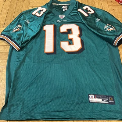 Camiseta Cosida Dan Marino Miami Dolphins Auténtica Equipo NFL Talla 50 ¡Rara! Foto 1 de 4
