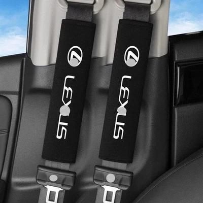 2 Piezas Adecuado para Accesorios de Almohadilla de Hombro Cinturón de Seguridad de Coche LEXUS, Negro/Rojo Foto 1 de 4