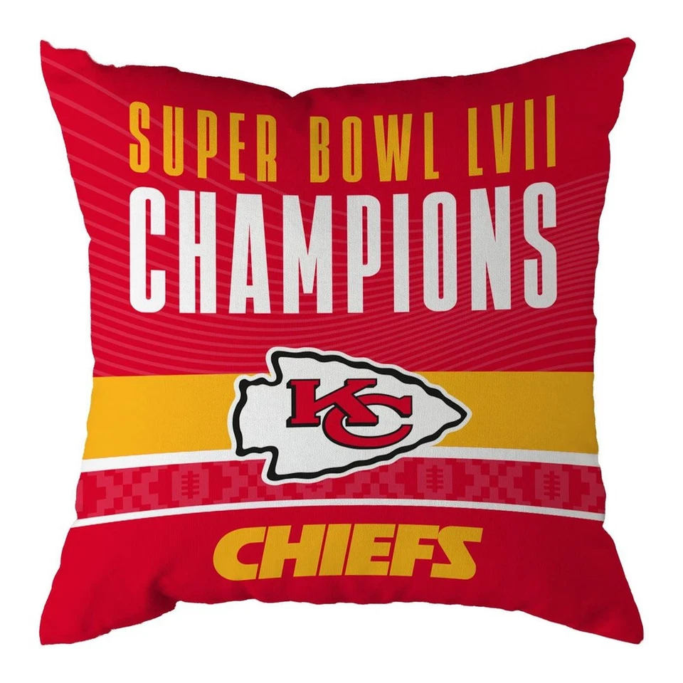 BDA Kansas City Chiefs NFL Super Bowl Champions 2023 Kuschel Kissen 50 x 50 cm