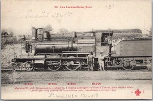 Locomotora Tren Vapor Postal Ferrocarril Francés De Colección Nº 3618 / Información en la parte posterior - Imagen 1 de 2