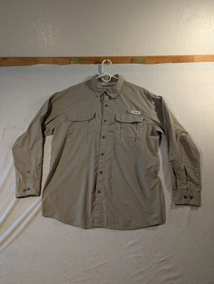 Magallanes Hombre Lg. Camisa marrón manga larga con botones Foto 1 de 4