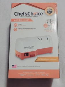 Chef's Choice Diamond Hone  Knife Sharpener 2 Stage Orange And White - Bild 1 von 6