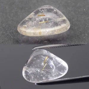 💎 1.83ct Polished Rough Natural Golden Needles Rutile Quartz - Brazil Gemstone - Picture 1 of 6