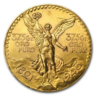 México 1943 Oro 50 Pesos (Limpio) Foto 1 de 2