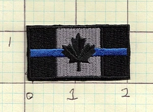 Canada flag subdued black 1x2 police patch - Picture 1 of 1