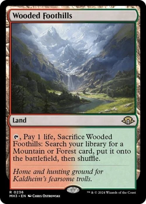 Wooded Foothills -Foil Near Mint MTG Modern Horizons 3 - Image 1 of 1