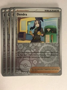 Pokemon TCG Paldea Evolved 4x Playset Reverse Holographic Dendra 179/193 NM - Picture 1 of 2