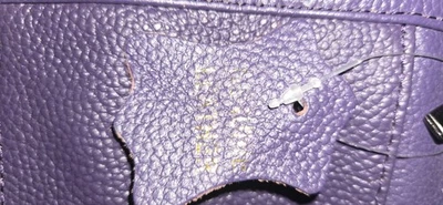 NUEVO Cartera Bandolera Grande Para Mujer Púrpura Cuero Genuino con Correa Foto 1 de 4