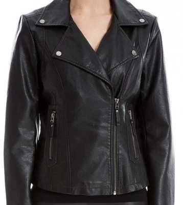MAX STUDIO LONDON,  Faux Leather Women Jacket, Color Black, Size S. - Image 1 of 4