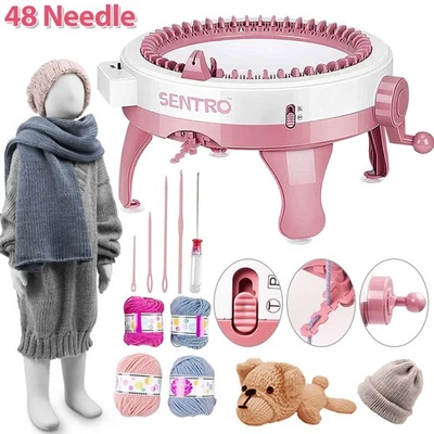 HOT Knitting Machine 48 Needles Knitting Loom Smart Knitting Board Rotating VDS - Image 1 of 4