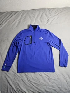 RLX Ralph Lauren Pullover Mens Sz Medium Royal Blue 1/4 Zip Golf Lightweight NEW - Picture 1 of 10