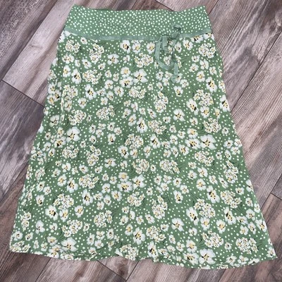 Винтажный апрель Cornell макси юбка женский размер маленький зеленый цветочный молнии - Изображение 1 из 4