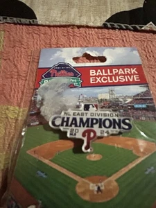 2024 Phillies NL East Division Champions Lapel Pin- CB Park Exclusive! - Picture 1 of 1