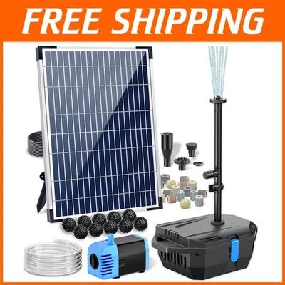 Filtro de estanque solar integrado y bomba 160 GPH para agua clara y fuentes impresionantes Foto 1 de 4