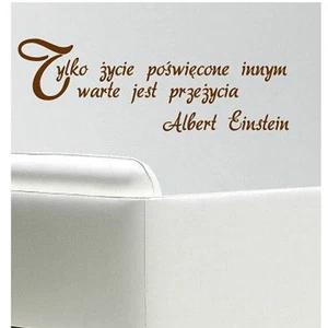 TYLKO ŻYCIE...POLISH POLSKIE WALL CITAZIONE VINILE DECORAZIONE ADESIVO DECAL STENCIL MURALE - Foto 1 di 1
