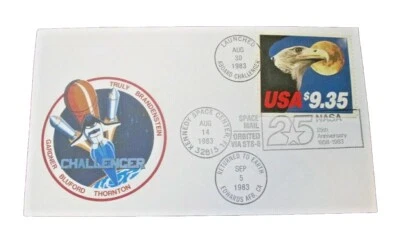 FIRST DAY COVER NASA Space Mail 1983 Challenger Fleetwood Edwards Kennedy 25th - Image 1 of 4