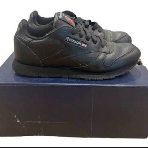 Sneakers da bambino Reebok classiche in pelle nera taglia 3 5