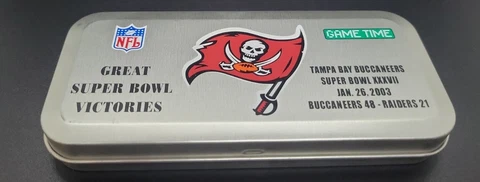 NFL Game Time Great Super Bowl Victories tampa buccaneer Leather Band Wristwatch Cover