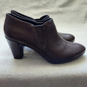 Ecco Shape 55 Plateau Stack Booties Kaffee/Braun Leder EU 36 Damen 5-5,5 - Bild 1 von 11