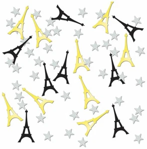 French Black, Gold and Silver Eiffel Tower Confetti - Picture 1 of 1
