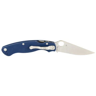 Cuchillo Plegable Spyderco Military 2 Hoja Punto de Caída Mango Azul Cobal C36GPCBL2 Foto 1 de 3