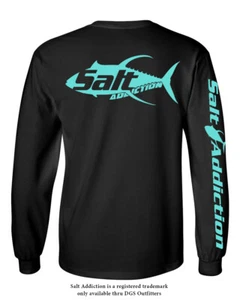 Salt Addiction t shirt Tuna long sleeve fishing apparel saltwater offshore - Picture 1 of 2