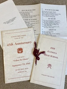 ALTOONA PENNSYLVANIA PA 1916 KLASSENTREFFEN PROGRAMMBUCH 25 45 50 Jahre - Bild 1 von 16