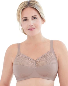 Glamorise ComfortLift Support Wirefree Bra Taupe 40C - Foto 1 di 4