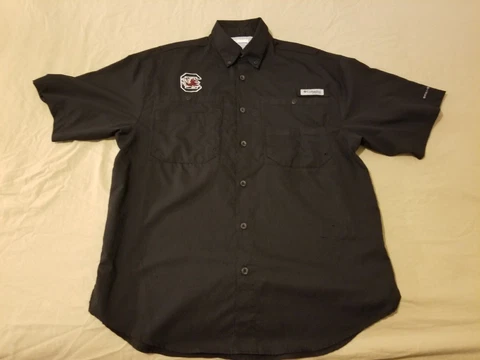 Columbia Sportswear South Carolina Gamecocks Dress Shirt S Small Black Button Cover