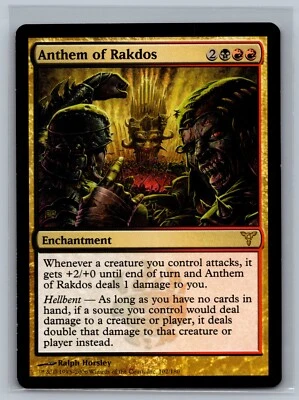 Magic The Gathering Dissension Anthem of Rakdos #102/180 MTG TCG CCG - Image 1 of 2