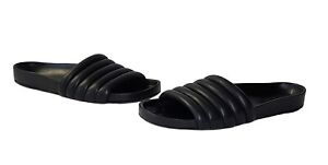 ISABEL MARANT Black Quilted Leather Slide Sandals Sz 40 FR / 9 US