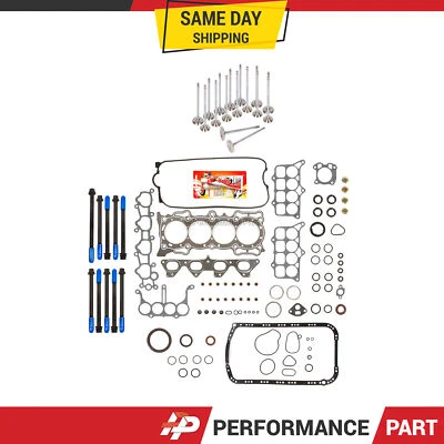 Juego completo de juntas válvulas de escape de admisión aptas para Honda 91-96 2.2L F22A1 F22A4 F22A6 Foto 1 de 4