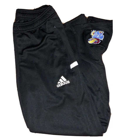 Adidas Kansas Jayhawks KU ClimaLite Sweatpants Zip Men’s Size S Embroidered Cover