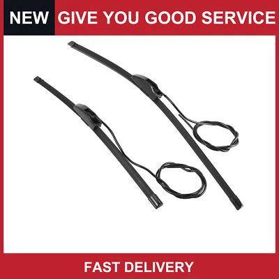 Pack of 2 For Jaguar S-Type 2001-2008 Front Windshield Wiper Blades 24" + 19" - Image 1 of 4