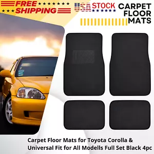 New 4pcs Set Universal Fit Car Truck Front Rear Vinyl Heel Pad Carpet Floor Mats - Picture 1 of 12