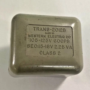 WESTERN ELECT. TRANS-2012B CLASS 2 TRANSFORMER 2.25 A 18V - Picture 1 of 5