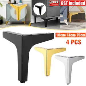 4X Metal Furniture Legs Modern Triangle Replacement Feet For Bed Sofa Cabinet AU - Picture 1 of 23