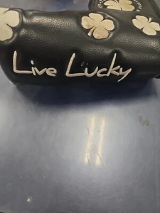 Live Lucky Black Clover Blade Putter Cover Black And Silver - Picture 1 of 4