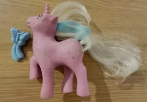 Vintage 1987 G1 My Little Pony Milky Way with original butterfly brush Hasbro - Picture 1 of 6