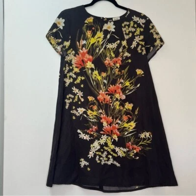 SomeDays Lovin ботанический цветочный печать качели платье коричневый открытый назад Sz S - Изображение 1 из 4