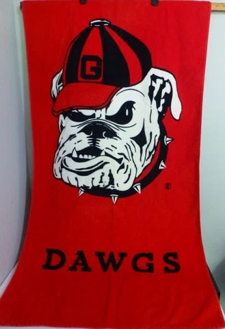 Vintage Georgia Bulldogs Beach Towel by Maiden Sunshine  29” x 52” Cover