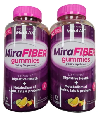 Miralax MiraFIBER Gomitas Sabor Fruta 72ct (paquete de 2) __ Foto 1 de 3