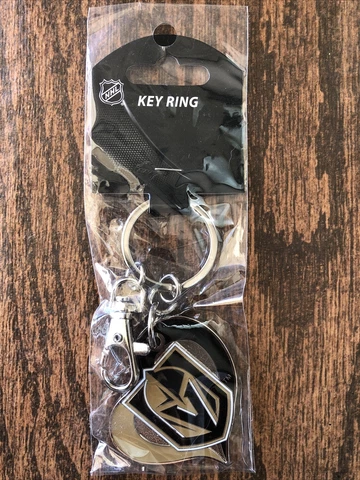 Vegas Golden Knights Swirl Heart Keychain NHL License Key Rings Cover