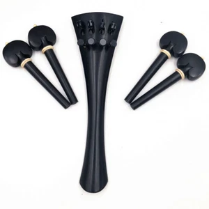 1set of 4/4 Cello parts,nice ebony parts (tailpiece&pegs) rounded model - Picture 1 of 3