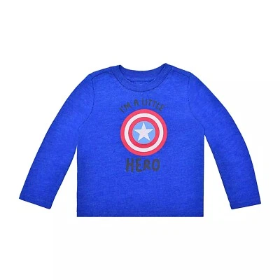 Camiseta gráfica manga larga Marvel cuello redondo bebé niño Okie Dokie talla 3M Foto 1 de 2