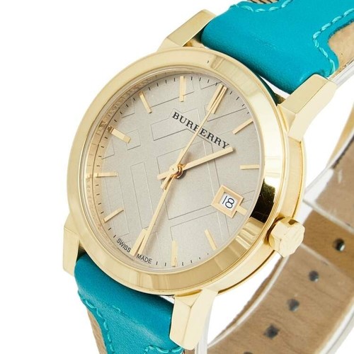 Montre Femme Authentique BURBERRY MADE SUISSE Plaqué or avec Date 339 00€