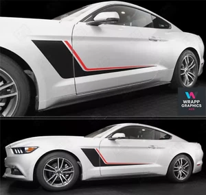 Fits Ford Mustang Side Stripes Graphics Any Year Any Model Decals Accent - Picture 1 of 4