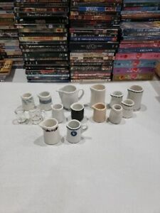 15 Vintage Miniature Cream Ceramic Pitchers SOME VERY RARE 🇺🇸 LOOK AT PICTURES