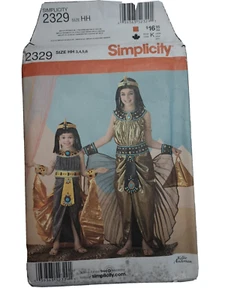 Disfraz Simplicity 2329 Cleopatra Patrón de Costura Talla 3-6 Dañado - Imagen 1 de 9