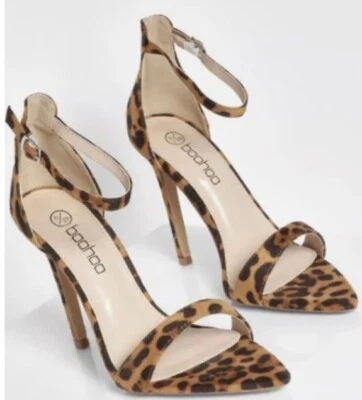 Mujer’s Tacones Estampado Leopardo Stiletto BOOHOO - Mujer’s Talla 8 Foto 1 de 4